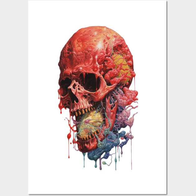 Melted Skull Wall Art by Tim Molloy Art